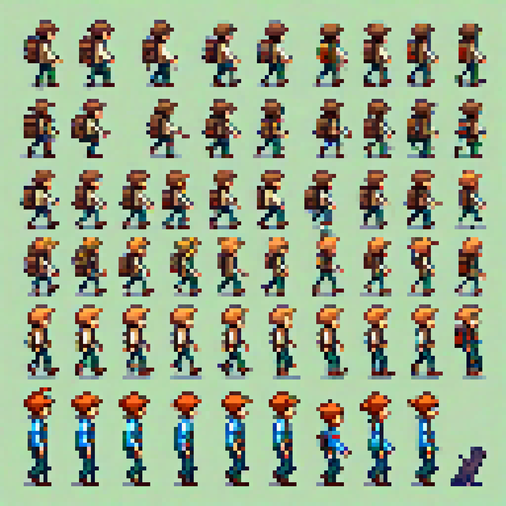 The Traveler sprite sheet