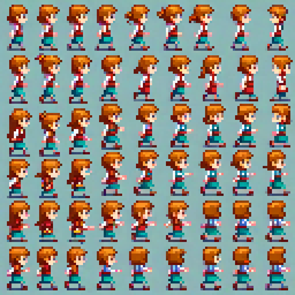 The Woman sprite sheet